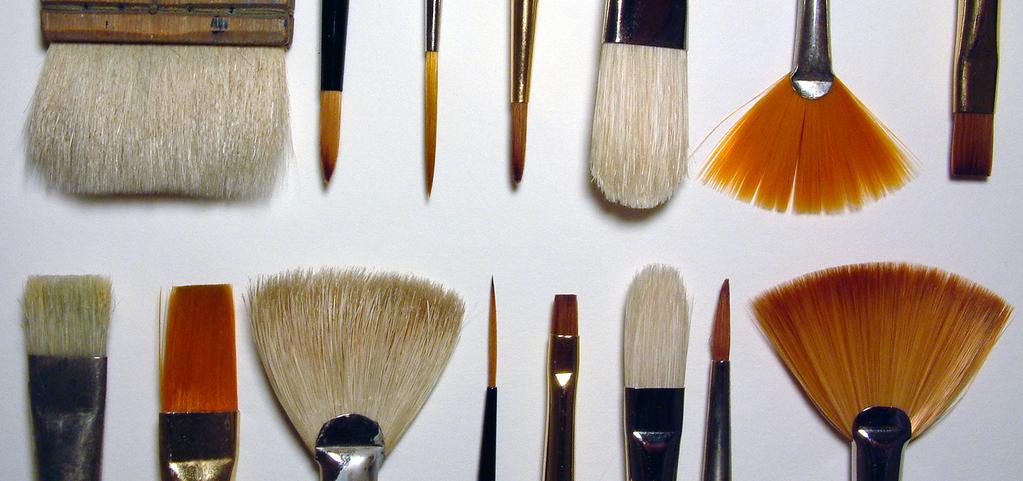 Hairs (sometimes called bristles) are on the end of a paintbrush and are the means by which you apply paint to your painting surface (Figure 12). 2.