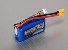 Battery For this application the following battery works well, giving around 15 mins of mixed flying per charge. Turnigy 1300mAh 3S 30C Lipo Pack (AUS Warehouse) http://www.hobbyking.