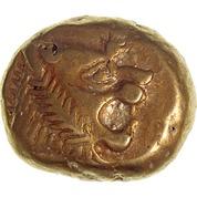 Lydia, Uncertain King, Trite (1/3 Stater), Early 6th Century BC Trite (1/3 Stater) Undefined (?) Year of Issue: -600 Weight (g): 4.69 Diameter (mm): 12.