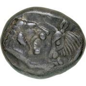 Kingdom of Lydia, Croesus (c. 560?-546 BC), Siglos (1/2 Stater) Siglos (1/2 Stater) Year of Issue: -560 Weight (g): 5.38 Diameter (mm): 17.