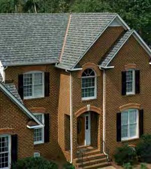 Shown in Gatehouse Slate grand manor specifications Two full-size, fiber glass base shingles with randomly applied tabs Authentic depth and