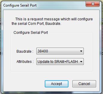 select Configure Serial Port, select