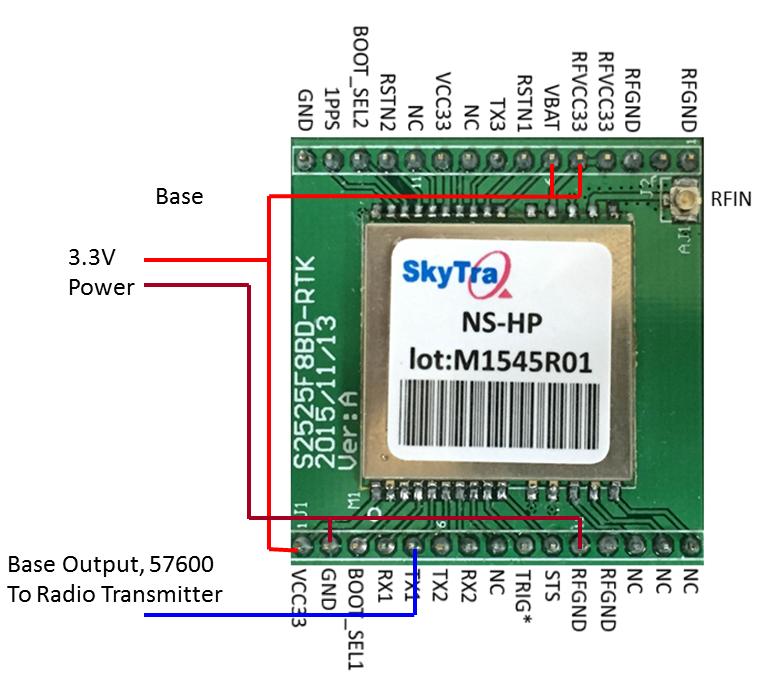 Once becoming acquainted with NS HP RTK operation, one can replace base/rover wire connection with wireless radio connection to operate over distance as below shows.