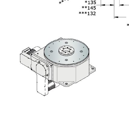 Dimensions for motor BG90 ** Dimensions for