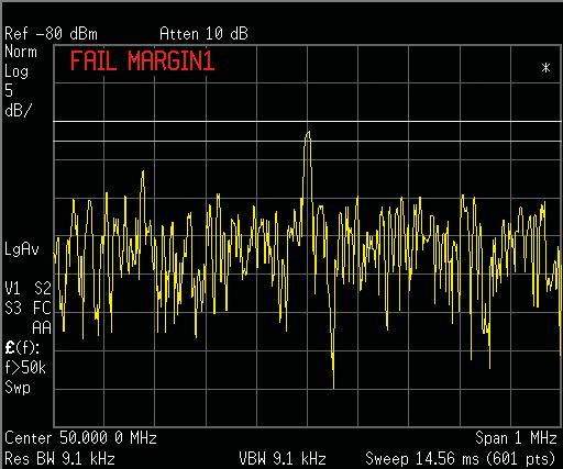 An amplifier at the mixer s output then amplifies the attenuated signal to keep the signal peak at the same point on the analyzer s display.