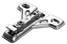 face frame base plates salice face frame adapter mounting plates Single Cam Depth & Two Cam Height & Depth Adjustment Constructed of stamped steel or die-cast steel with nickel plating to resist
