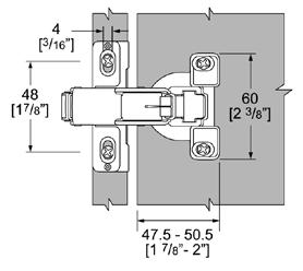 5/8 flat head screws for base plates and cup fastening (see page -53 for screws) Packing: