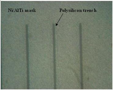 98 (a) Before RIE etching of polysilicon with Ni/AlTi