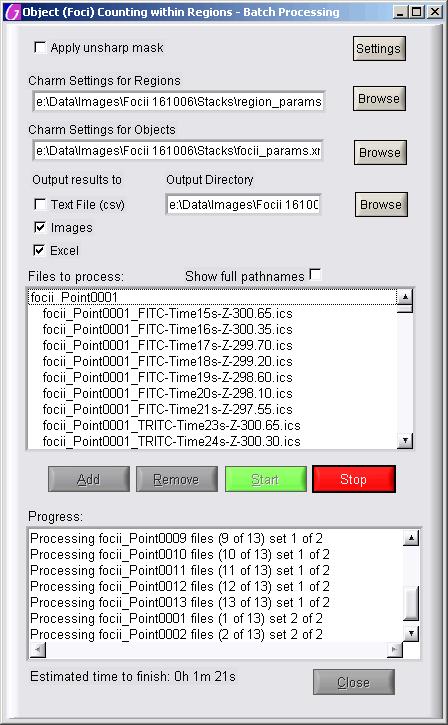 Images not captured on GCI systems may not have appropriate filenames, these files can be renamed to the following format: Region/nucleus files: Any_name_region.ics Object/foci files: Any_name_foci.