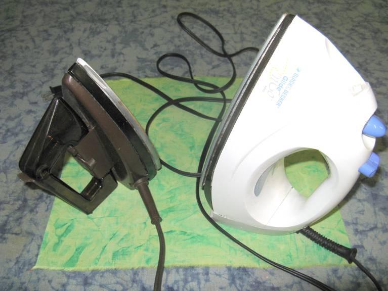Iron I use an inexpensive iron that gets very hot unfortunately, I m very clumsy and I drop my irons. I also use hobby irons and travel irons for small areas of pressing.