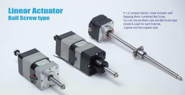 Linear Actuators Overview NPM Linear Actuators NPM Linear Actuators are equipped with KSS miniature ball screws. We offer three ball-screw types of actuator: captive, non-captive and external type.
