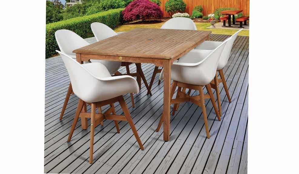 MILANO RECTANGULAR EXTENDABLE EUCALYPTUS WOOD TABLE WITH PORT BYRON ROPE SEAT AMD