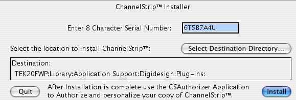 After a few seconds an installer dialog will appear: Enter the serial number that is printed on the serial number sticker which is found either on the CD sleeve or on the inside cover of your