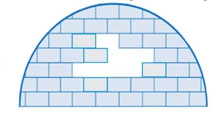(A) Adam (B) Basil (C) Charlie (D) David (E) Edgar 3. How many bricks like this are missing from the igloo?