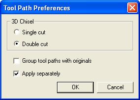 Go to Options Torchmate Setup Tool Path Preferences.