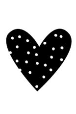 unit (1) Large Vinyl Planner Decal Floating Hearts