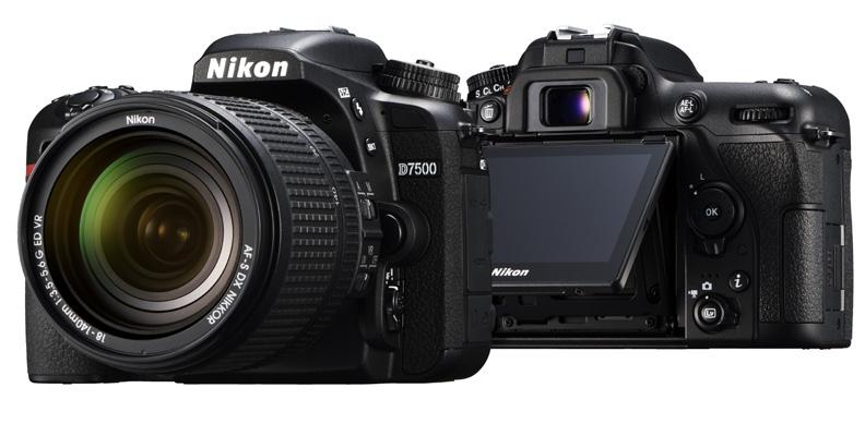 The new D7500 employs the same CMOS sensor, EXPEED 5 image-processing engine and 180K-pixel RGB sensor used in the D500, but packs them into a more compact and lightweight body.