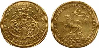 19 19 GERMAN STATES, NÜRNBERG, GOLD DUCAT, 1700 (IN CHRONOGRAM) 3.46 grams. KM-257, Fr. 1885. City of Nürnberg, ducat of 1700, date in chronogram.