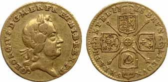 Extremely Fine to Choice Uncirculated $800-900 29 GREAT BRITAIN, JAMES I (1603-1625), GOLD UNITE (ND) 1607-09 Coronet Mintmark. 9.71 Grams. S-2619, Fr.