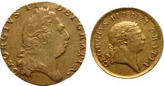 with abundant luster remaining; and a 1798 Guinea (KM-609), well centered with moderate wear and no mentionable