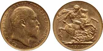 117 117 AUSTRALIA, EDWARD VII, SOVEREIGN, 1908-P, MS62 PCGS Perth Mint, KM-15, S-3972. A glamorous Australian sovereign with outstanding golden luster.