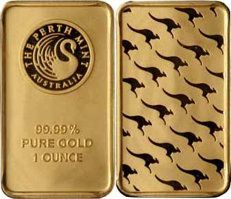 135 135 AUSTRALIA, PERTH MINT, 1 OUNCE GOLD BAR 99.