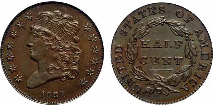 The subtle die crack across Liberty s portrait is a relic of the cracked portrait hub that made this obverse and the obverse for 1809 Cohen-4.
