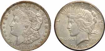 180 180 1894 $1 MS62 PCGS The powerfully struck, fully lustrous surfaces are readily appreciable at all angles. This is an important issue among high quality Morgan dollar date collectors.