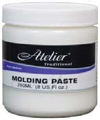 MOLDING PASTE (FORMERLY MODELLING COMPOUND) A very thick, textural paste used for exaggerated structure.