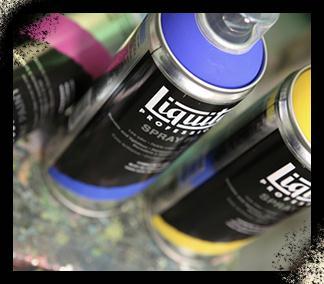 Liquitex Acrylic Ranges Liquitex Spray Paint Top Donut is hand sprayed to show exact color Color name is on front of can just like tubes There is at