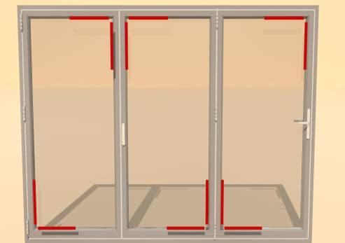 Start by toe and heeling the panel attached to the frame first and work towards the traffic door (Or slave door).