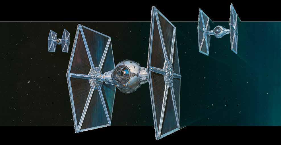About the TIE Fighter & Lucasfilm Ltd. TIE Fighters, or Twin Ion Engine Fighters, are the Galactic Empire s first line of defence, and were often deployed by the thousands.