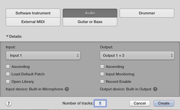 Recording Audio into Logic Pro 1. Launch Logic Pro X. Select New Empty Project from the menu.