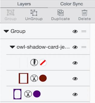 How to Ungroup and Attach Layers in Design Space One important thing you can (and should) do is Grouping, Ungrouping, and Attaching Layers Let s look closely at the layer of the Owl Shadow Box Card.