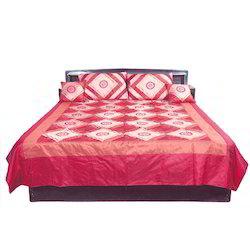 SILK BED COVERS 5 Piece Ethnic Silk Double Bed