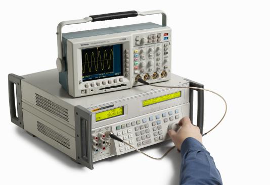 Using the 55XX Series Oscilloscope Calibration Options Application Note Modern technology, government regulations, and business trends are driving a demand for increased oscilloscope calibration.
