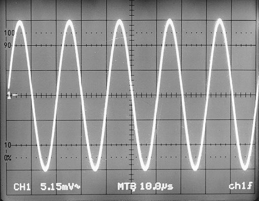 Then, for a 100 MHz oscilloscope, enter [1] [0] [0] [M] [Hz] [ENTER] from the numeric key pad. The calibrator will begin to increment the frequency from the 50 khz reference to 100 MHz.