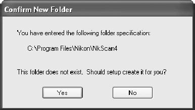 5 Choose a destination folder The default install location for Nikon Scan is