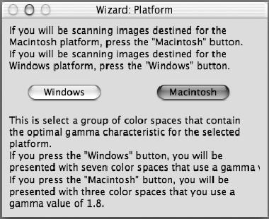 Select Apple RGB 10 In the Windows Color Space Wizard, select Apple RGB