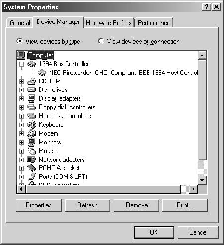 2 Open the Device Manager Windows XP, Windows 2000 Professional Open the Hardware