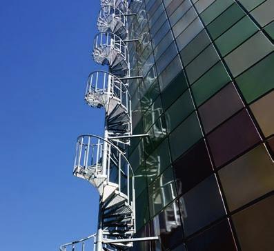 TLC SPIRAL STAIRS 9 Evacuation stairs: functional and safe. SPIRAL STAIRS: light-weight, innovative designs perfectly matching new and repaired buildings.