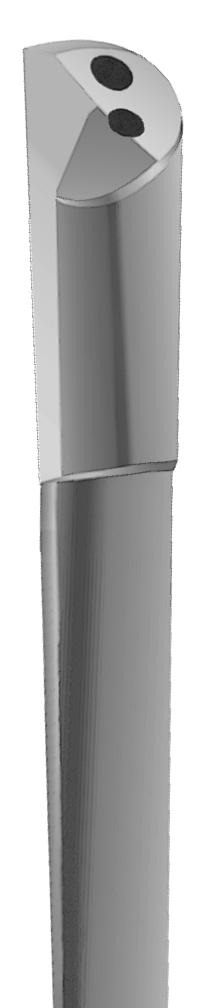 Two round holes, single flute The Opti-Flo II features a carbide tip, available from 0.3125 (7.9375mm) to 3.00 (76.