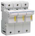 L51 - L58 HRC fuse carriers Fuse carriers L 51 for cylindrical cartridge fuses 14 x 51mm 50A 690V comply with IEC 947-3 Connection capacity : 35 rigid cable 25 flexible cable Fuse carriers L 58 for