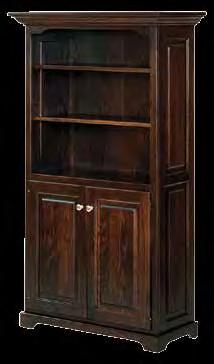 5' Raised Panel Bookcase 36"w x 13"d x 60"h With 3