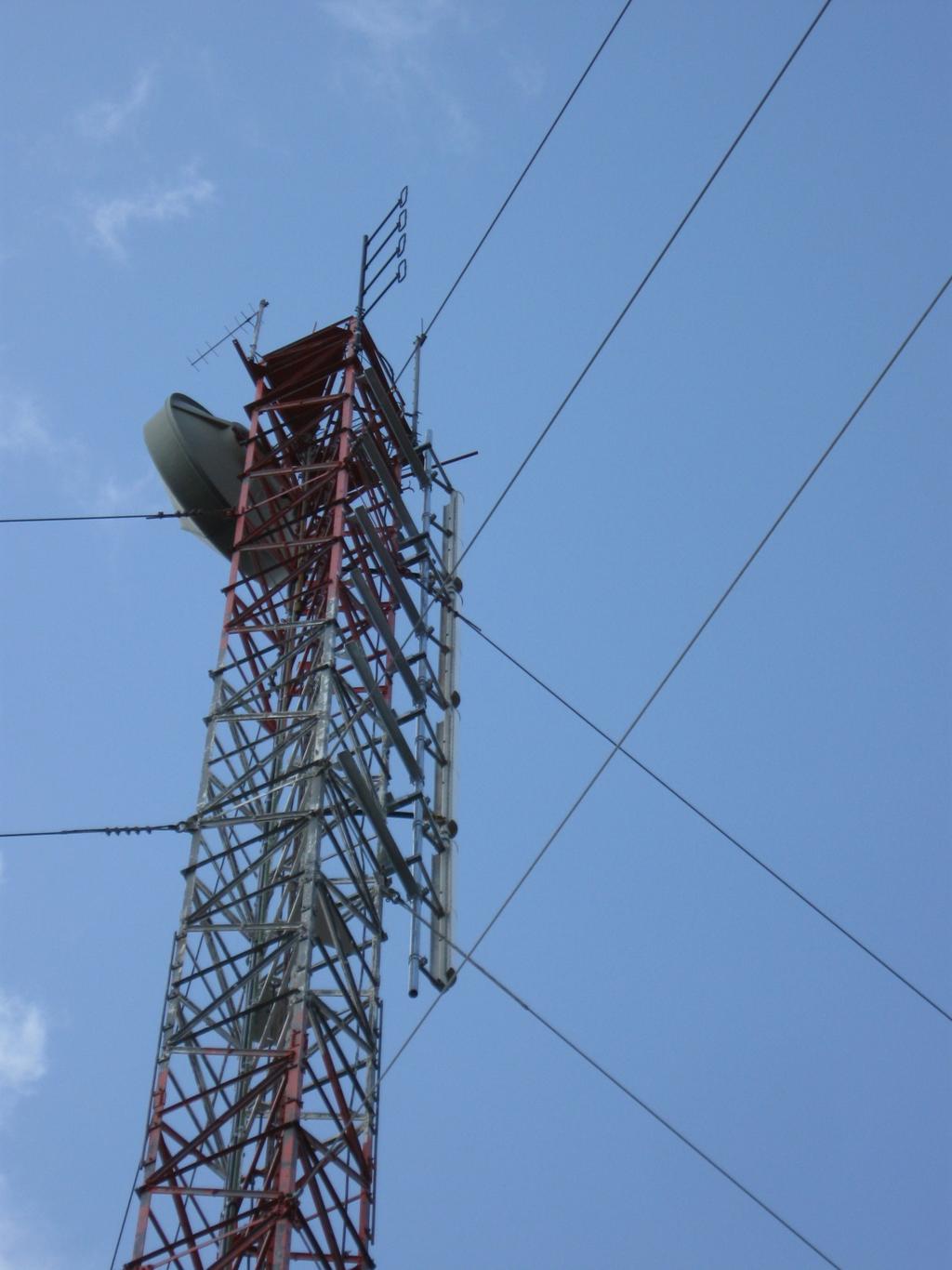 A view of the new channel 46 digital antenna on the right side