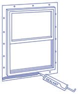 Installing accessories Windows, doors and roof lines flashing The following instructions should be followed when applying window flashing to an existing window: Apply a continuous bead of sealant