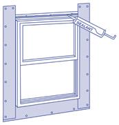 Extend the bottom edge of the jamb flashing approximately 1/2 short of the sill flashing edge, and extend the top edge approximately 8 1/2 beyond the head of the window, where the head flashing will
