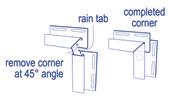 To trim the bottom of windows, and at the eave, J-channel can be used with the undersill molding inside the J-channel.