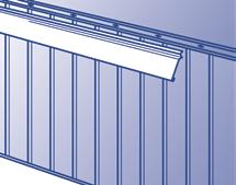 To go around corners, bend the back skirting trim at the corners of the home and continue nailing. Do not cut. 4.