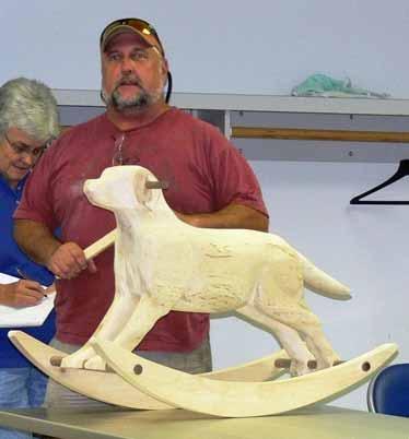 David Gibson carved this Rocking Labrador with a